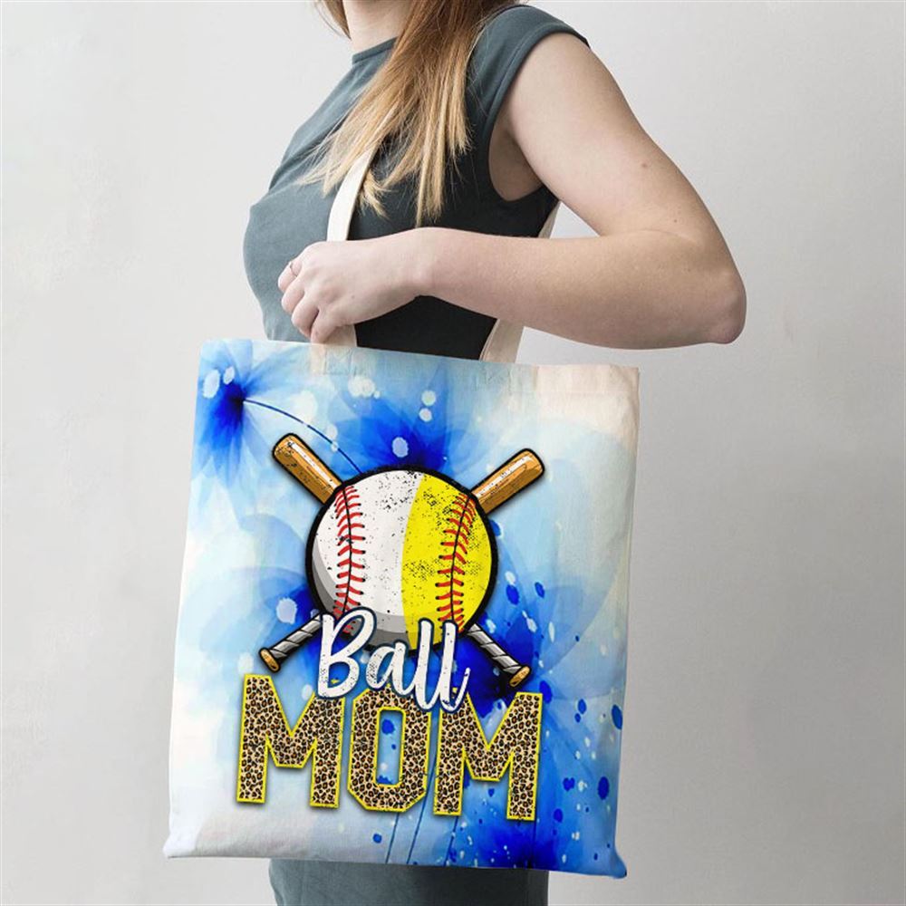 Ball Mom Baseball Softball Mama Women Mothers Day Tote Bag, Women Tote Bag, Canvas Tote Bag, Printed Tote Bag