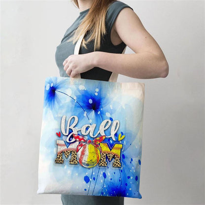 Ball Mom Baseball Softball Mom Mama Women Mothers Day Tote Bag, Women Tote Bag, Canvas Tote Bag, Printed Tote Bag