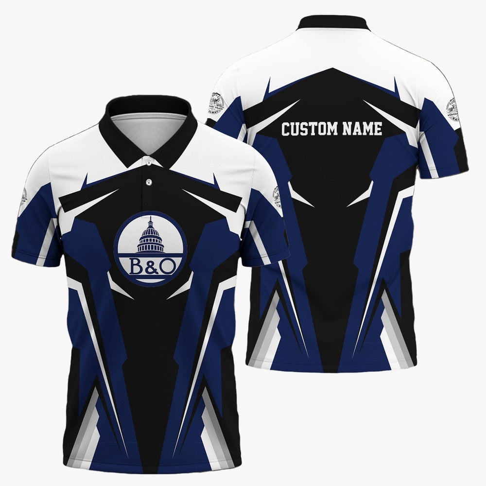 Baltimore and Ohio Railroad Polo Shirt, BAndOStrong Line Style Train Unisex Polo Shirt