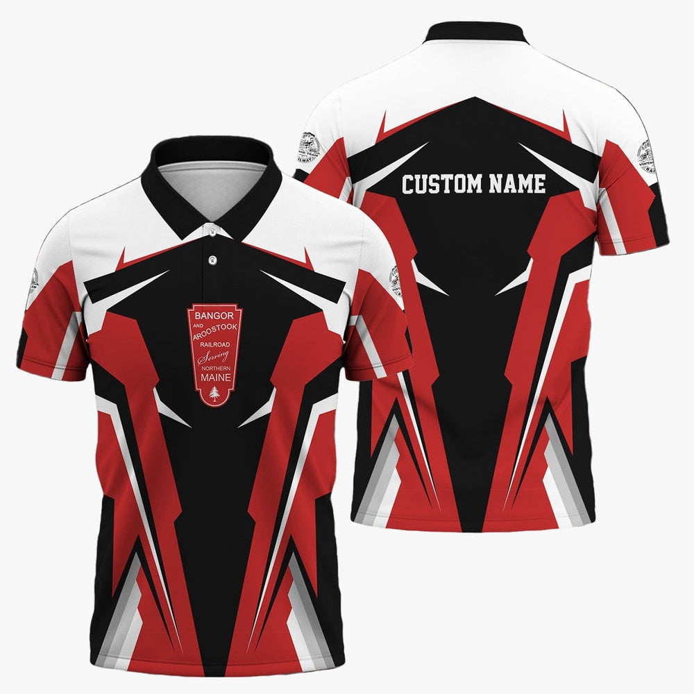 Bangor And Aroostook Railroad Polo Shirt, Strong Line Style Train Unisex Polo Shirt