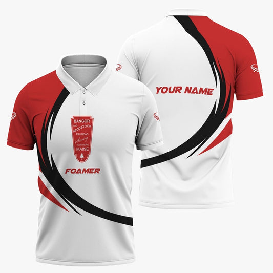 Bangor And Aroostook Railroad Polo Shirt, Unique Graphic Style Shirt For Train Enthusiasts