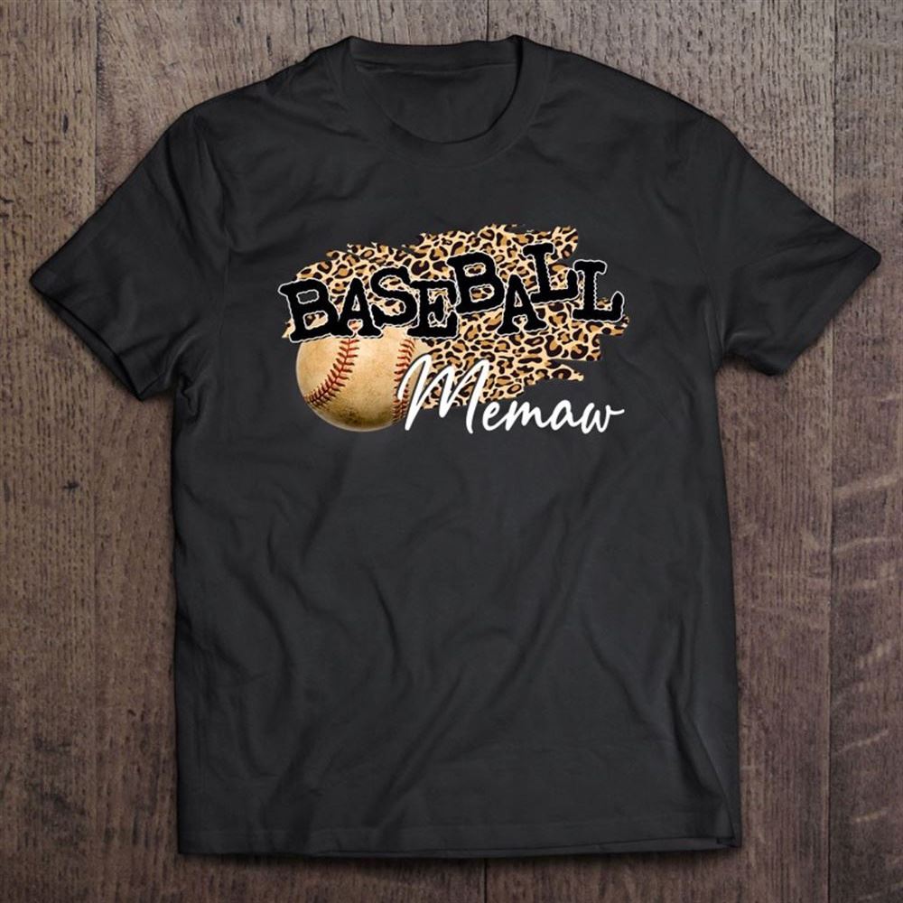 Baseball Memaw Leopard Mother's Day T Shirt, Mother's Day Shirt, Gift For Mom, Shirt For Mom