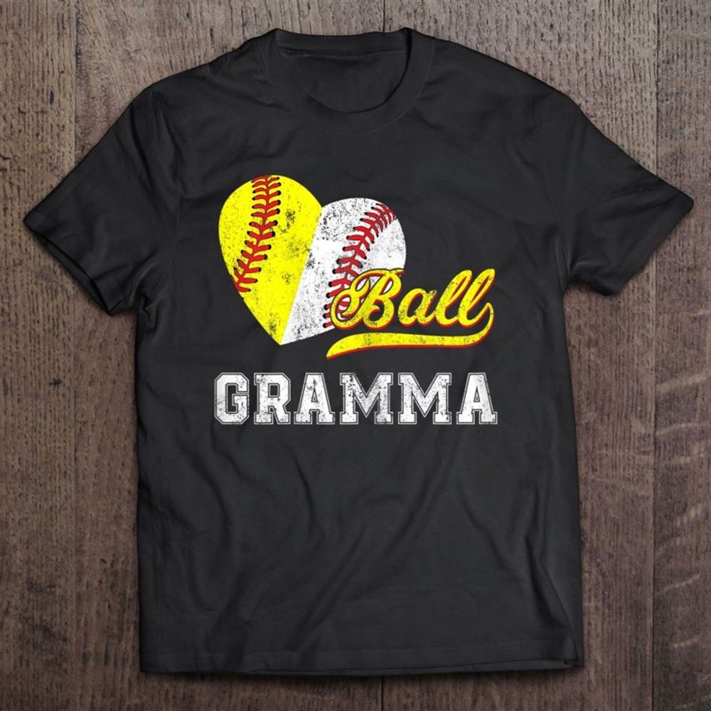 Baseball Softball Ball Heart Gramma Mother's Day T Shirt, Mother's Day Shirt, Gift For Mom, Shirt For Mom