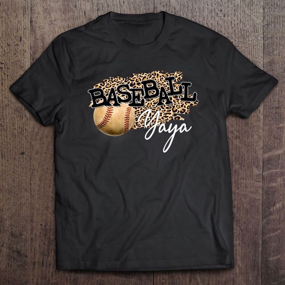 Baseball Yaya Leopard Mother's Day T Shirt, Mother's Day Shirt, Gift For Mom, Shirt For Mom