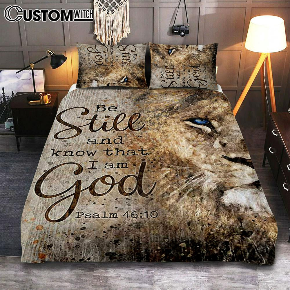 Be Still And Know That I Am God Lion Of Judah Quilt Bedding Set Art 