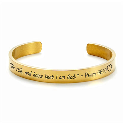 Be Still And Know that I Am God Personalized Cuff Bracelet, Christian Bracelet For Women, Bible Verse Bracelet, Christian Jewelry
