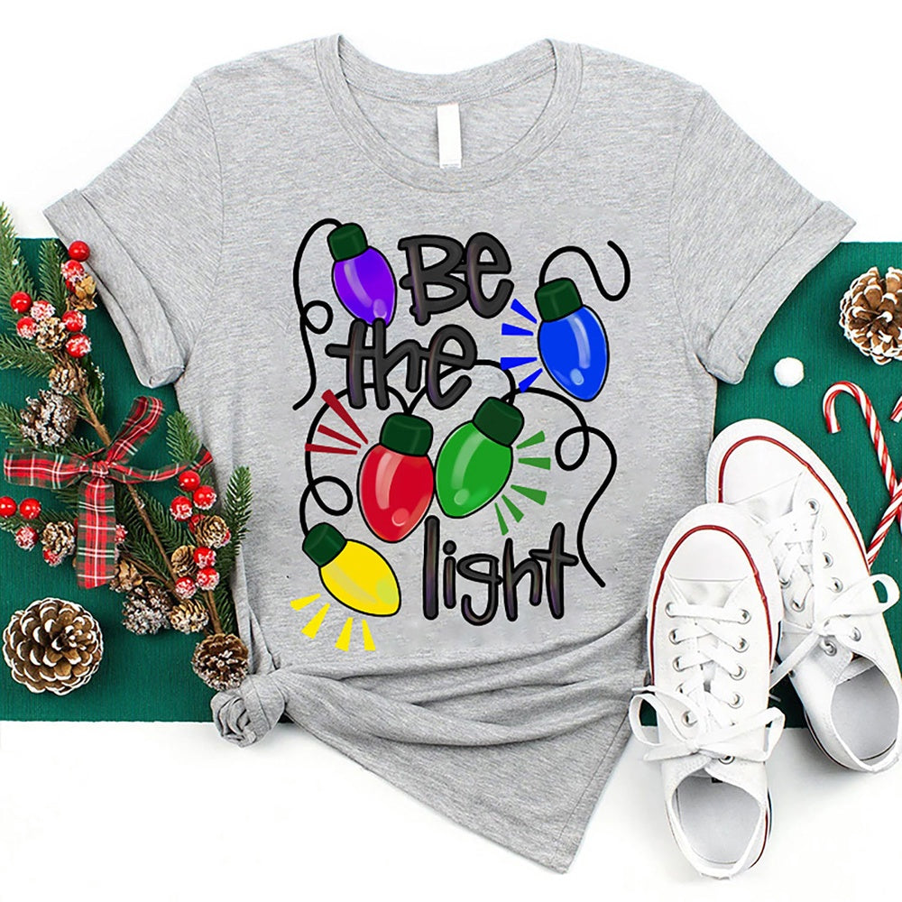 Be The Light T Shirt, Merry T Shirt, Unisex Christmas Shirts