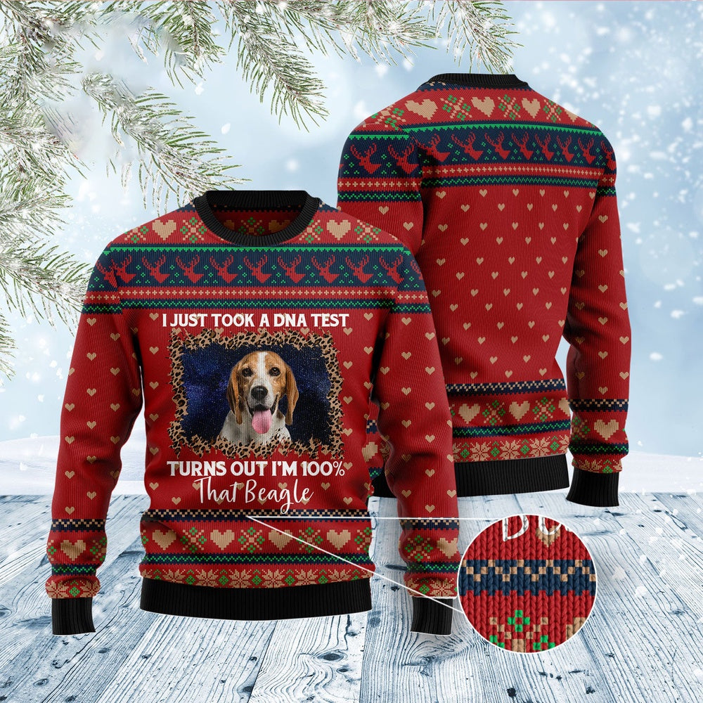 Beagle Dna Ugly Christmas Sweater, Funny Xmas Sweater, Sweater Xmas