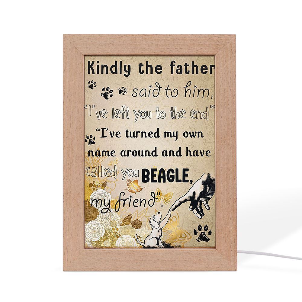 Beagle Dog Frame Lamp From Dog Mom Dad To Beagle, Mother's Day Night Light, Best Mom Ever, Gift For Mom