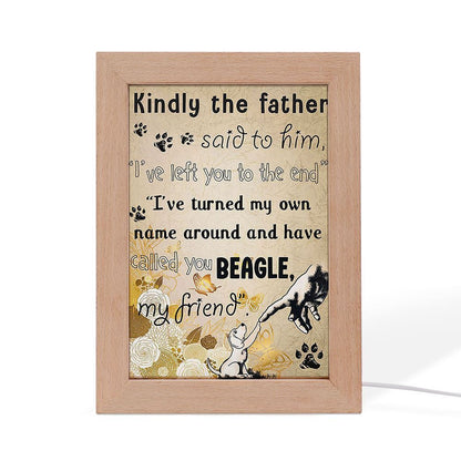 Beagle Dog Frame Lamp From Dog Mom Dad To Beagle, Mother's Day Night Light, Best Mom Ever, Gift For Mom