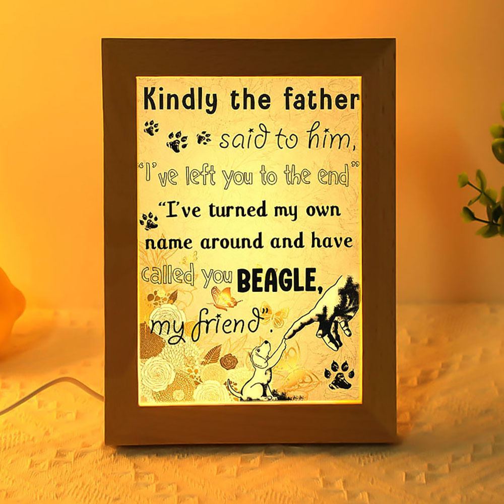 Beagle Dog Frame Lamp From Dog Mom Dad To Beagle, Mother's Day Night Light, Best Mom Ever, Gift For Mom