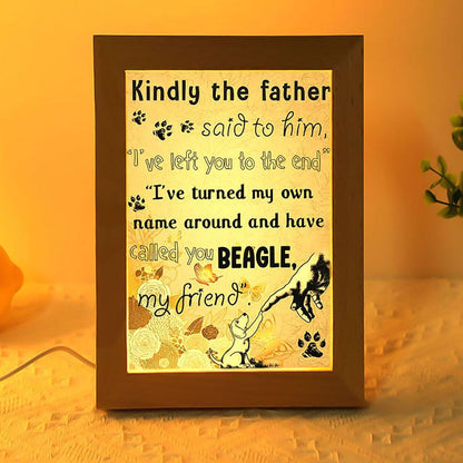Beagle Dog Frame Lamp From Dog Mom Dad To Beagle, Mother's Day Night Light, Best Mom Ever, Gift For Mom