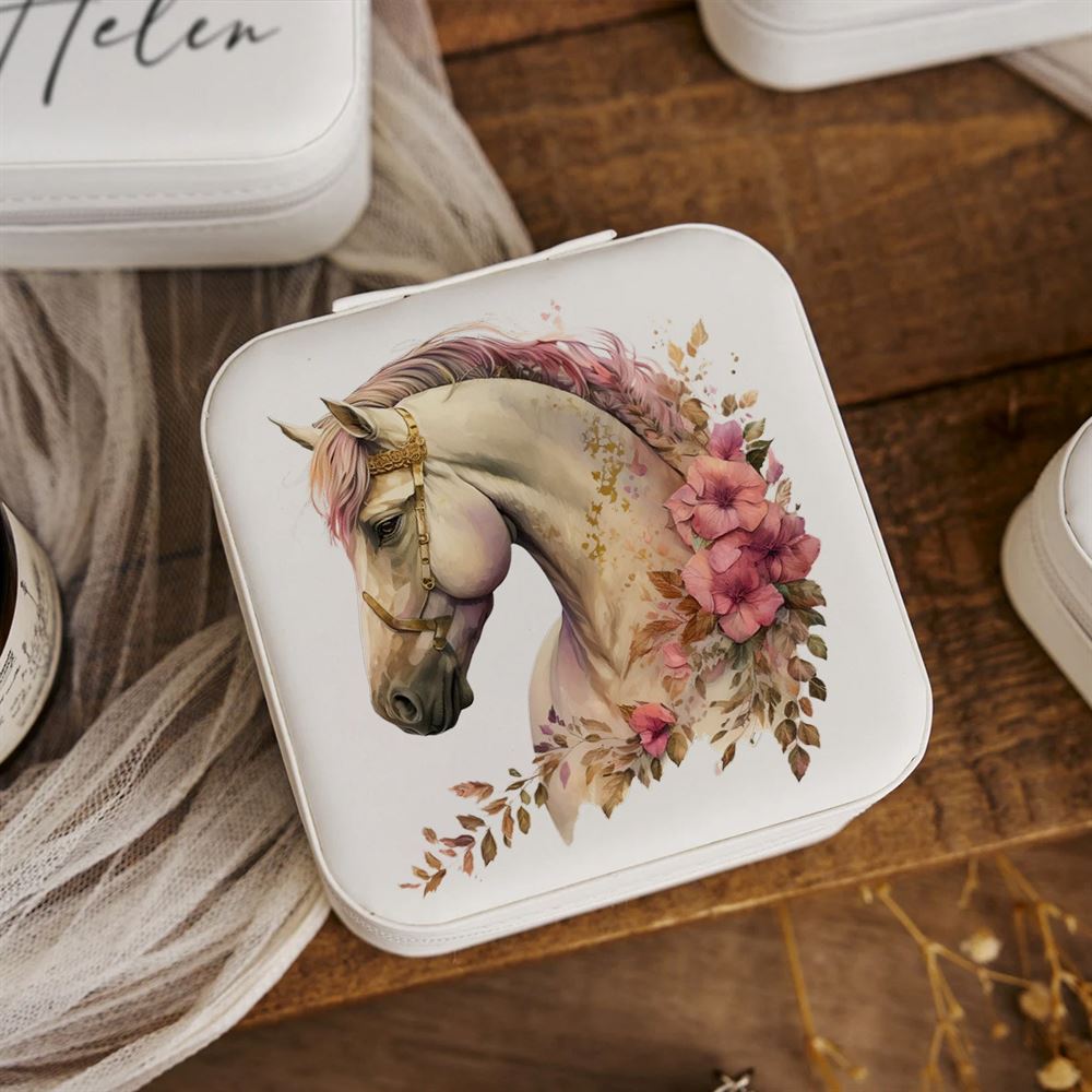 Beautiful Horse Jewelry Box, Gift For Horse Lover, Horse Girl Gift, Mother's Day Jewelry Case, Gift For Her