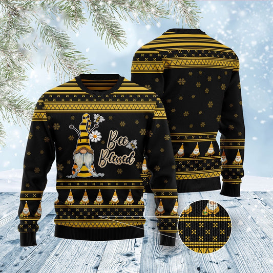 Bee Kind Gnome Ugly Christmas Sweater, Funny Xmas Sweater, Sweater Xmas