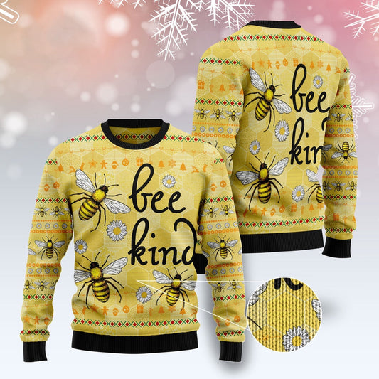 Bee Kind Ugly Christmas Sweater, Funny Xmas Sweater, Sweater Xmas