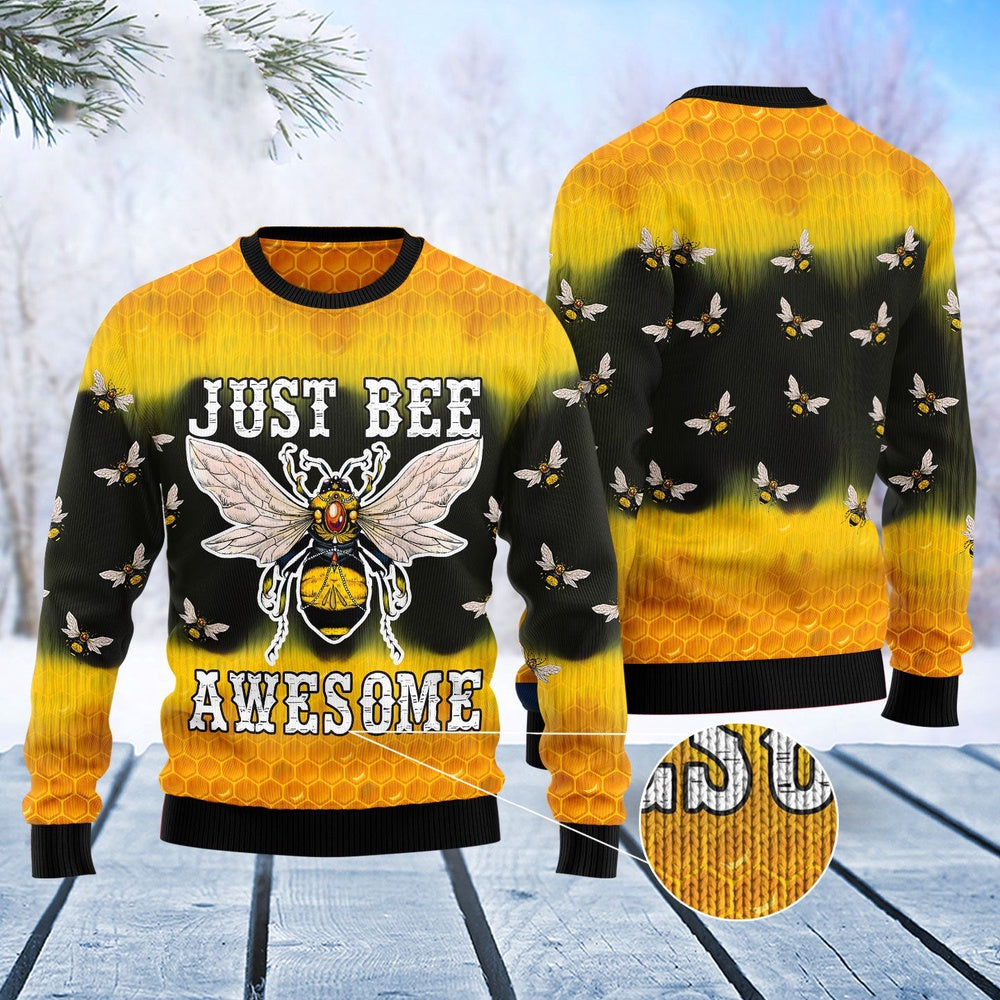 Bee Tie Dye Ugly Christmas Sweater, Funny Xmas Sweater, Sweater Xmas