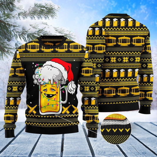 Beer Xmas Ugly Christmas Sweater, Funny Xmas Sweater, Sweater Xmas