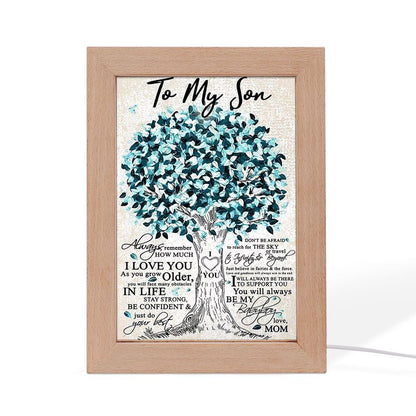 Beloved Tree To My Son Always Remember How Much I Love You Frame Lamp, Mother's Day Night Light, Best Mom Ever, Gift For Mom