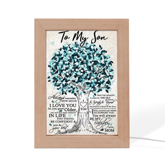 Beloved Tree To My Son Always Remember How Much I Love You Frame Lamp, Mother's Day Night Light, Best Mom Ever, Gift For Mom