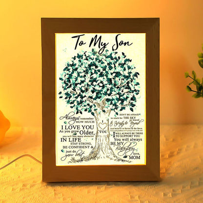 Beloved Tree To My Son Always Remember How Much I Love You Frame Lamp, Mother's Day Night Light, Best Mom Ever, Gift For Mom
