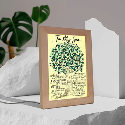 Beloved Tree To My Son Always Remember How Much I Love You Frame Lamp, Mother's Day Night Light, Best Mom Ever, Gift For Mom
