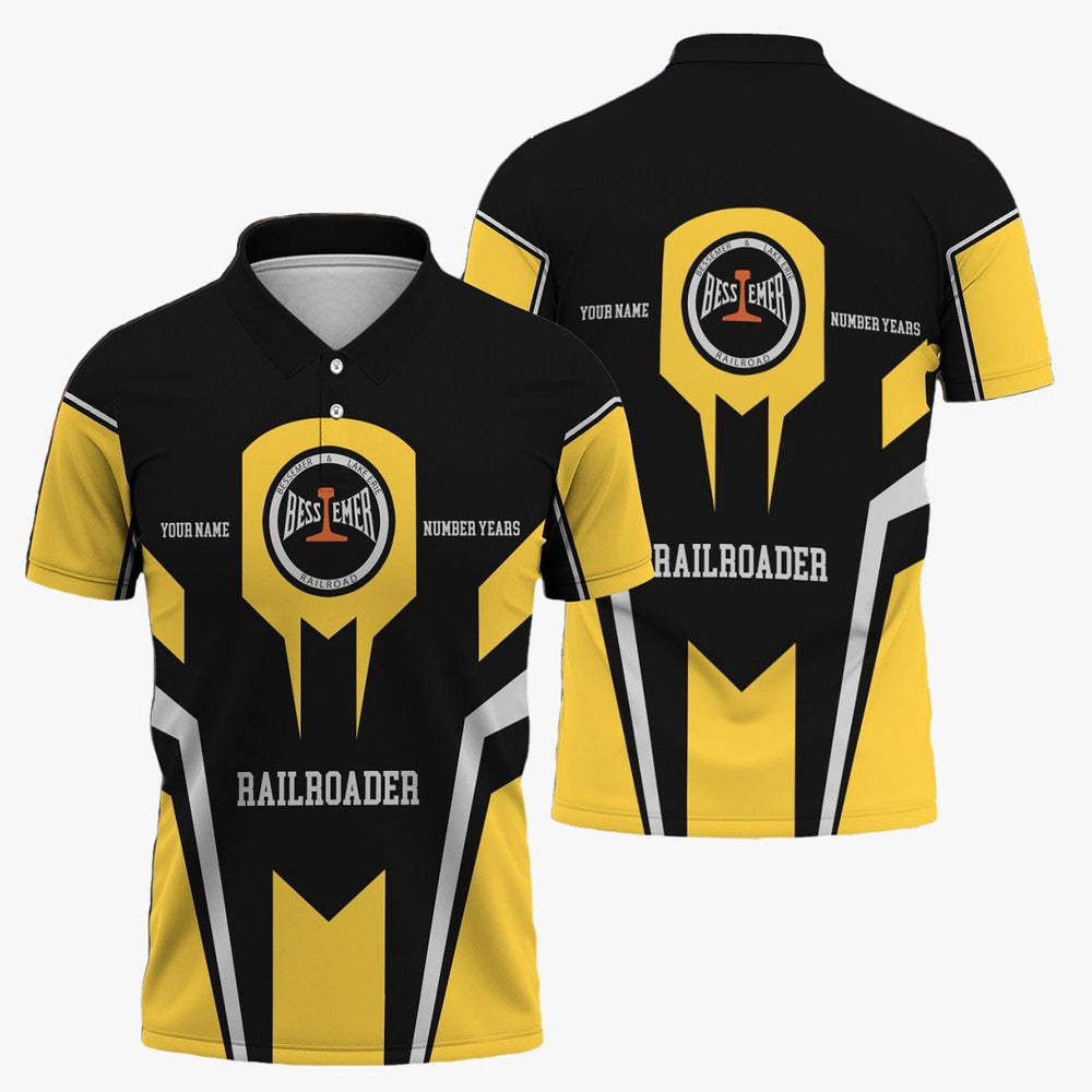 Bessemer And Lake Erie Railroad Polo Shirt, Custom Year Railroader Shirt Gift Idea For Train Lover