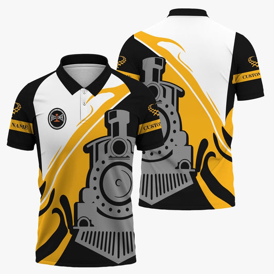 Bessemer And Lake Erie Railroad Polo Shirt, Flame Inspired Style Shirt Gift Idea For Train Lovers