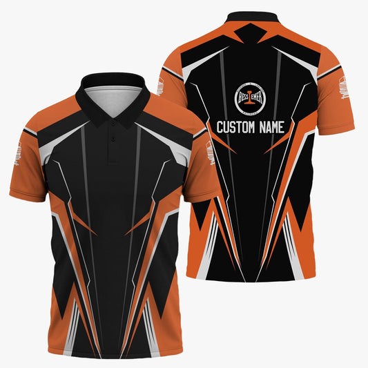 Bessemer And Lake Erie Railroad Polo Shirt, Lightning Edge Design Train Shirt For Railroad Lovers