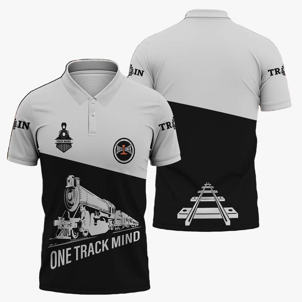 Bessemer And Lake Erie Railroad Polo Shirt, One Track Mind Unisex Train Shirt Gift Idea For Train Lover