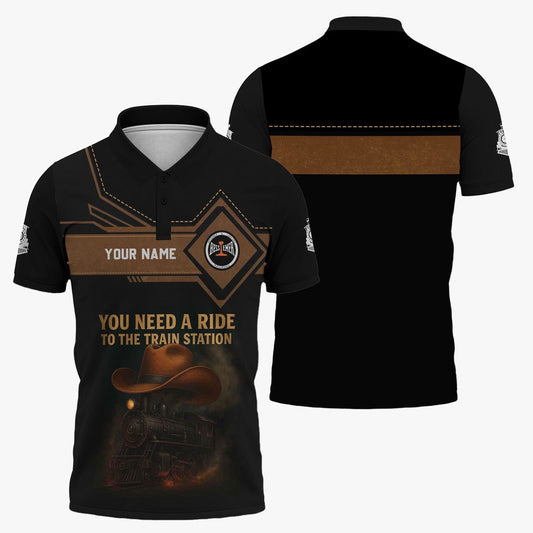 Bessemer And Lake Erie Railroad Polo Shirt, You Need A Ride To The Train Station Shirt For Train Lovers