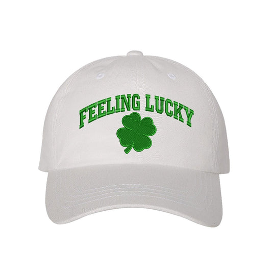 Best Embroidered Hat, Feeling Lucky Hats Day Drinking Baseball Hat, Custom Embroidered Had, Embroidered Christmas Gifts