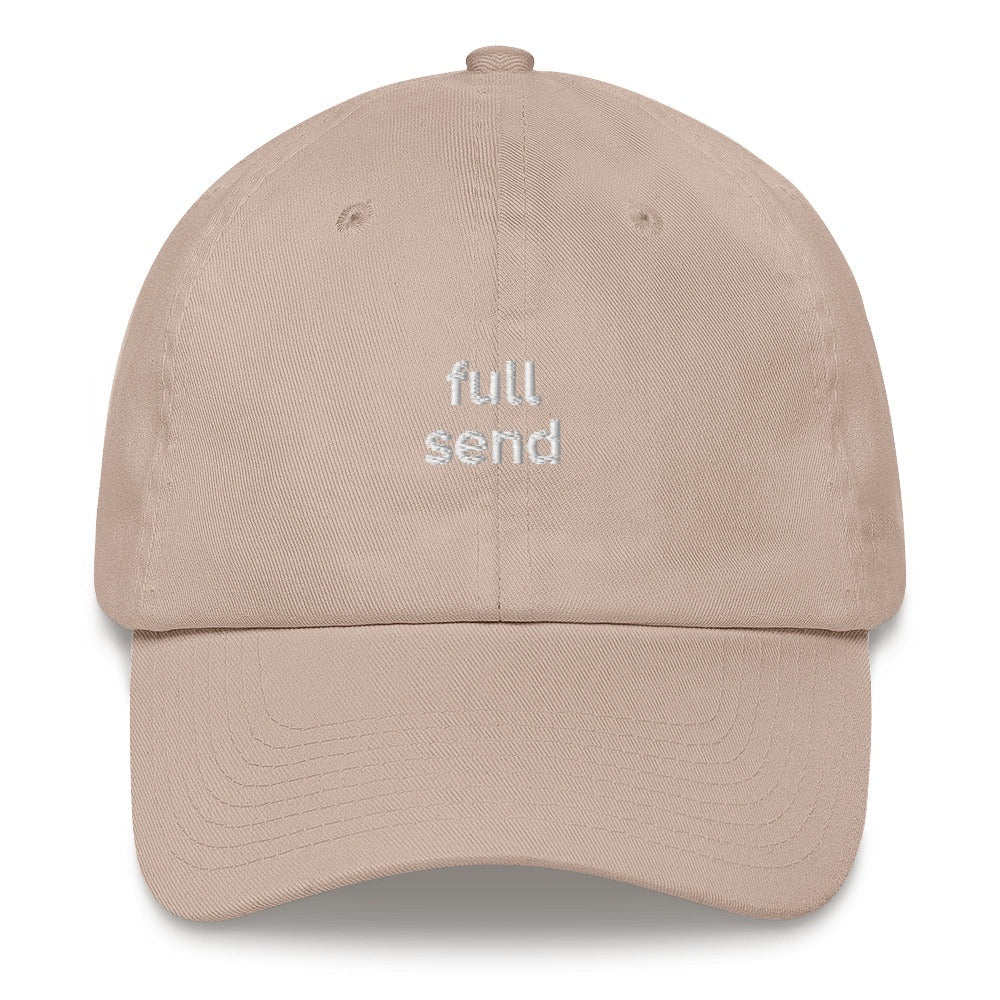 Best Embroidered Hat, Full Send Stylish Embroidered Cap, Custom Embroidered Had, Embroidered Christmas Gifts