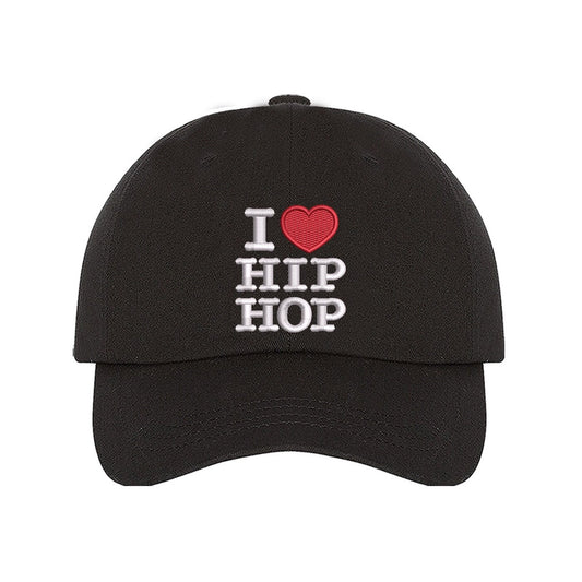Best Embroidered Hat, I Love Hip Hop Embroidered Baseball Hat, Custom Embroidered Had, Embroidered Christmas Gifts