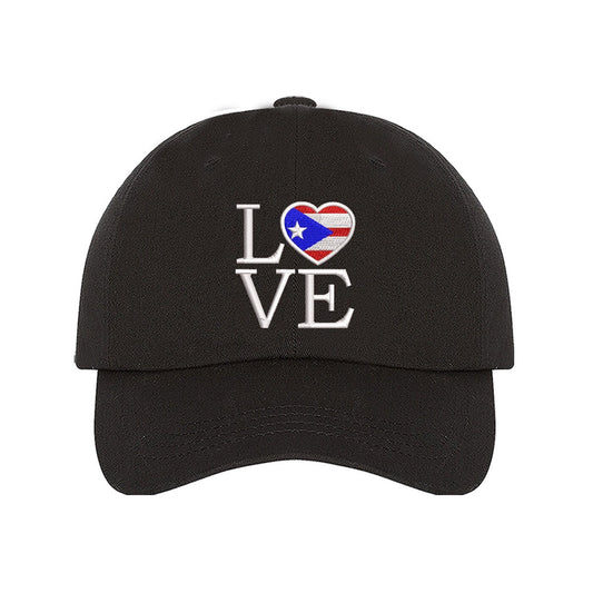 Best Embroidered Hat, Puerto Rico Love Embroidered Baseball Hat, Custom Embroidered Had, Embroidered Christmas Gifts