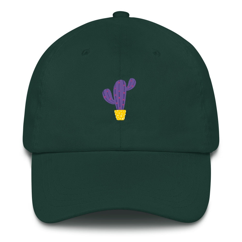 Best Embroidered Hat, Purple Cactus Embroidered Cap, Custom Embroidered Had, Embroidered Christmas Gifts