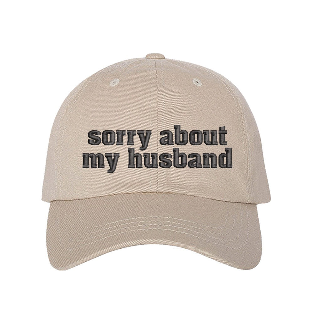 Best Embroidered Hat, Sorry About My Husband Embroidered Baseball Hat, Custom Embroidered Had, Embroidered Christmas Gifts