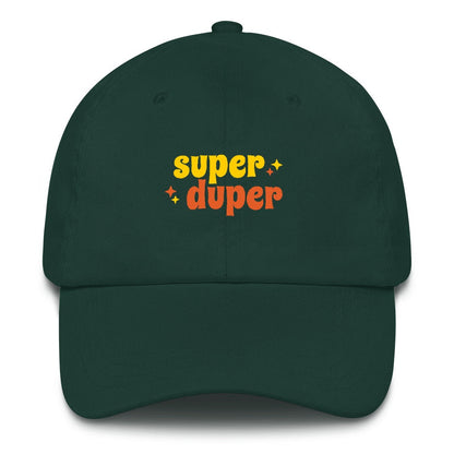 Best Embroidered Hat, Super Duper Embroidered Cap, Custom Embroidered Had, Embroidered Christmas Gifts