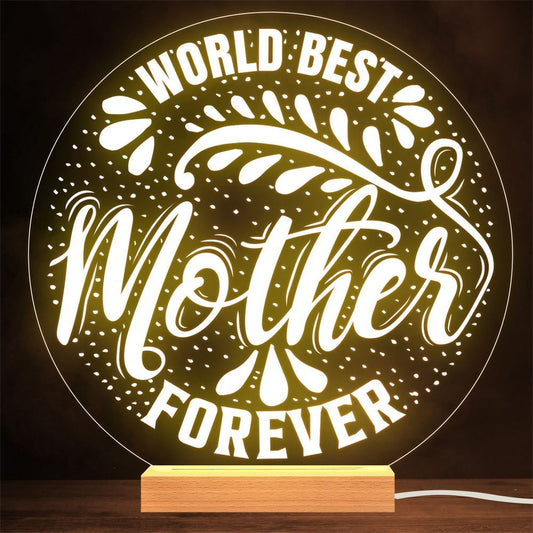 Best Mama Bear Flowers Mother's Day Mum Gift Warm Lamp Night Light, Mother's Day Night Lights For Bedroom