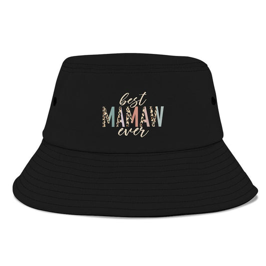 Best Mamaw Ever Gifts Leopard Print Bucket Hat, Mother's Day Bucker Hat, Mother's Day Gift, Women's Sun Hats