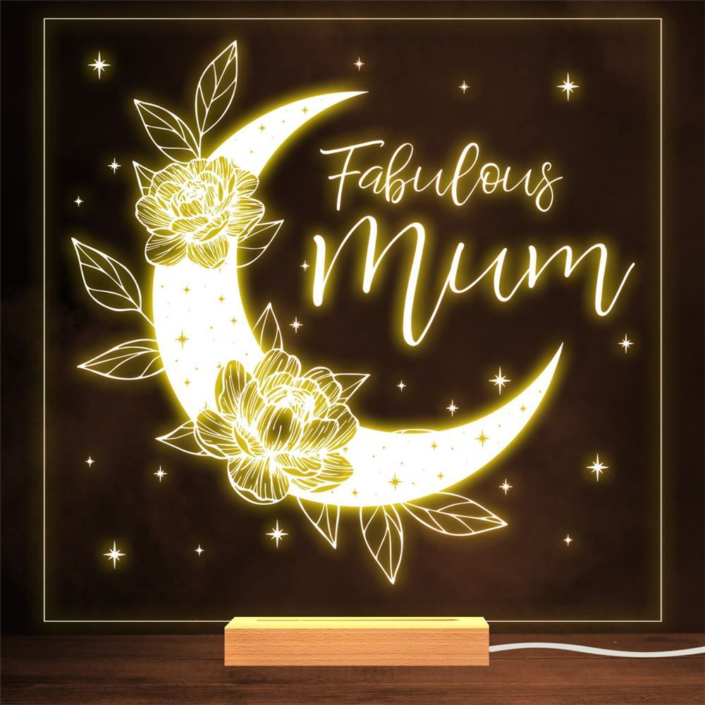 Best Mum Ever Round Mother's Day Gift Warm Lamp Night Light, Mother's Day Night Lights For Bedroom