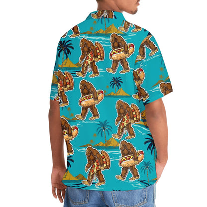 Bigfoot American Fast Food Hawaiian Shirt, Funny Hawaiian Shirt, Cool Hawaiian Shirts, Best Hawaiian Shirts