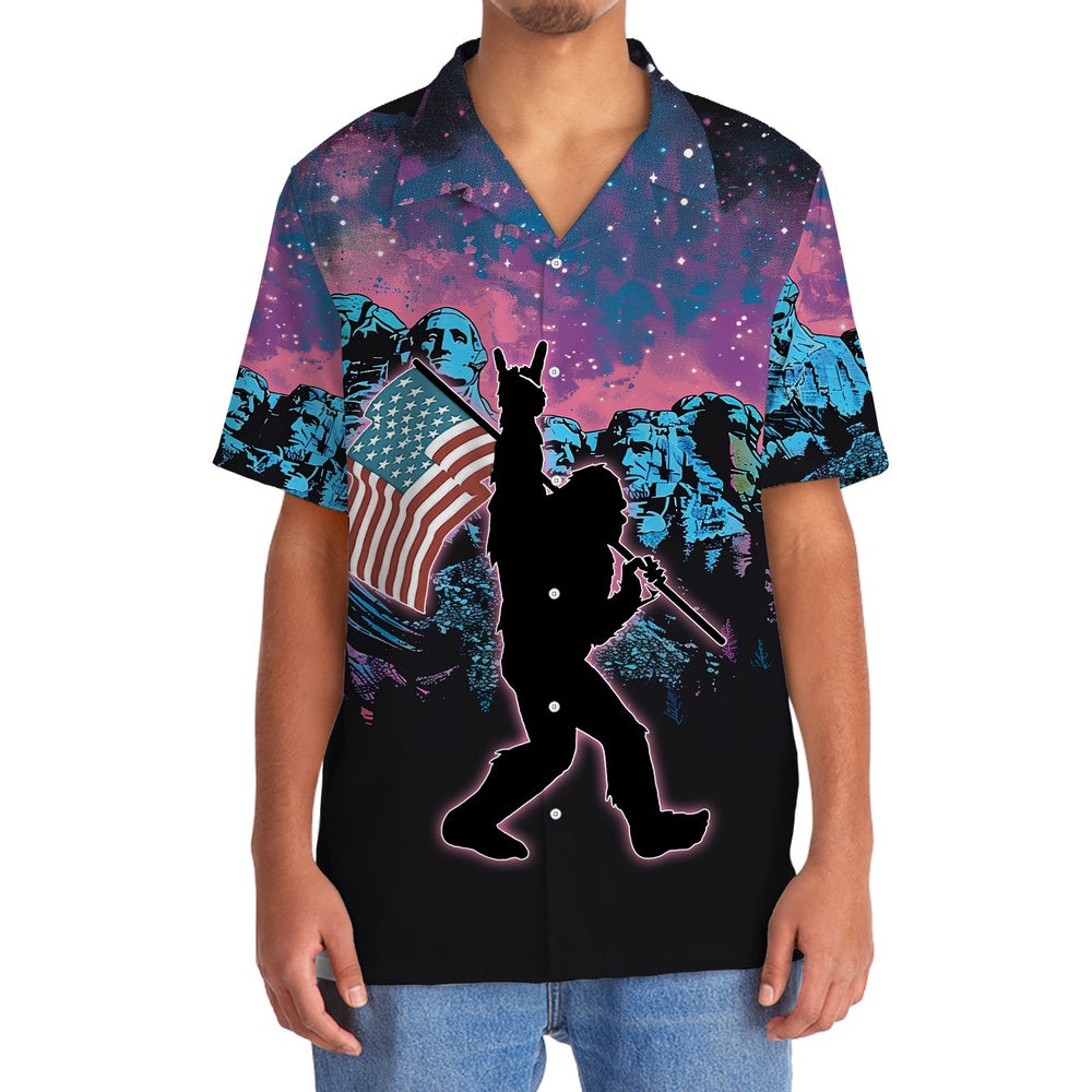 Bigfoot American Proud Hawaiian Shirt, Funny Hawaiian Shirt, Cool Hawaiian Shirts, Best Hawaiian Shirts