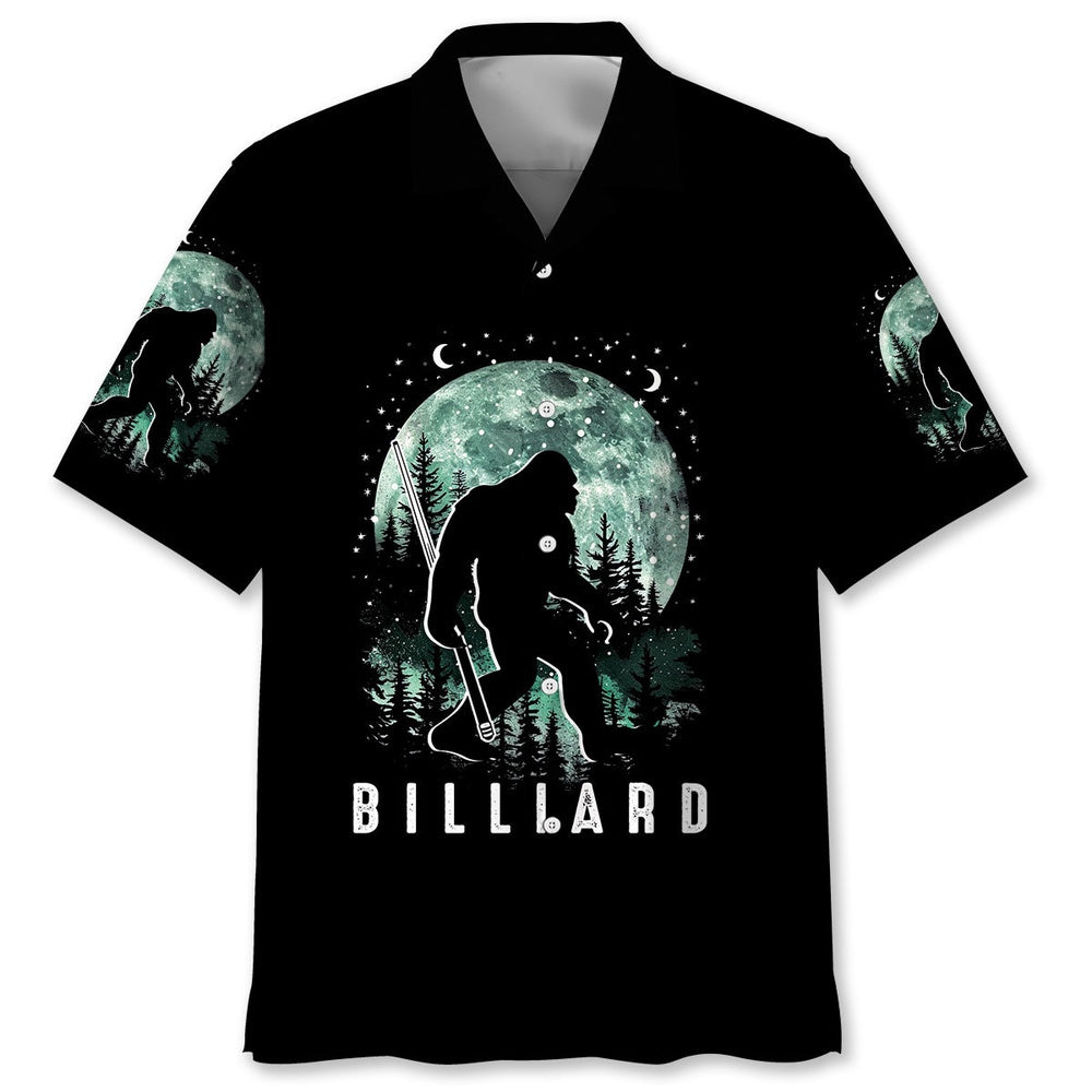 Bigfoot Billiard Hawaiian Shirt, Funny Hawaiian Shirt, Cool Hawaiian Shirts, Best Hawaiian Shirts