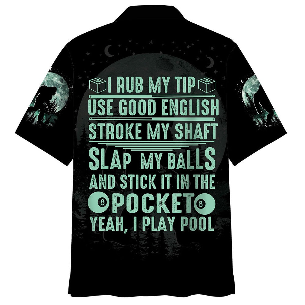 Bigfoot Billiard Hawaiian Shirt, Funny Hawaiian Shirt, Cool Hawaiian Shirts, Best Hawaiian Shirts