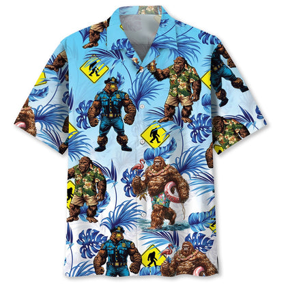 Bigfoot Crossing Hawaiian Shirt, Funny Hawaiian Shirt, Cool Hawaiian Shirts, Best Hawaiian Shirts
