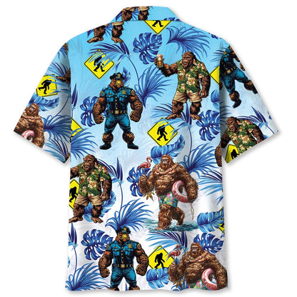Bigfoot Crossing Hawaiian Shirt, Funny Hawaiian Shirt, Cool Hawaiian Shirts, Best Hawaiian Shirts