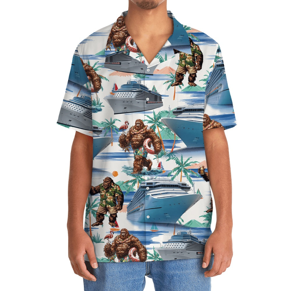 Bigfoot Cruise Hawaiian Shirt, Funny Hawaiian Shirt, Cool Hawaiian Shirts, Best Hawaiian Shirts