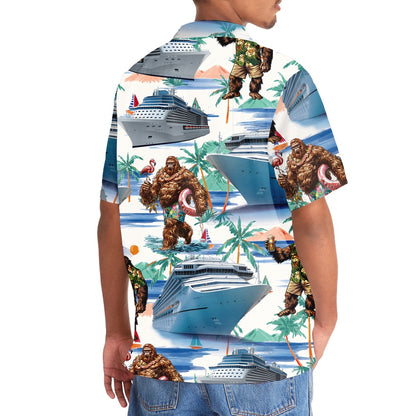 Bigfoot Cruise Hawaiian Shirt, Funny Hawaiian Shirt, Cool Hawaiian Shirts, Best Hawaiian Shirts