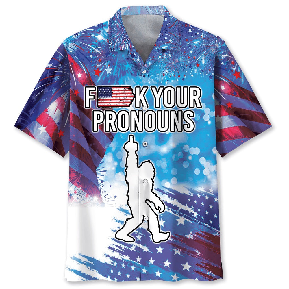 Bigfoot F  K Your Pronouns Hawaiian Shirt, Funny Hawaiian Shirt, Cool Hawaiian Shirts, Best Hawaiian Shirts