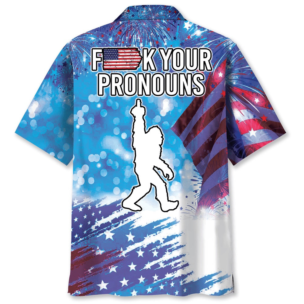 Bigfoot F  K Your Pronouns Hawaiian Shirt, Funny Hawaiian Shirt, Cool Hawaiian Shirts, Best Hawaiian Shirts